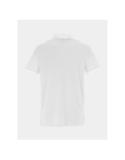 Polo micro print blanc homme - Tommy Hilfiger