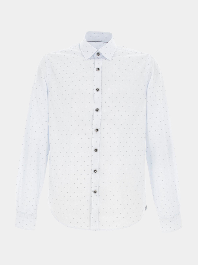 Chemise rayée imprimée kaito bleu homme - Izac