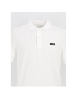 Polo stretch pique blanc homme - Calvin Klein