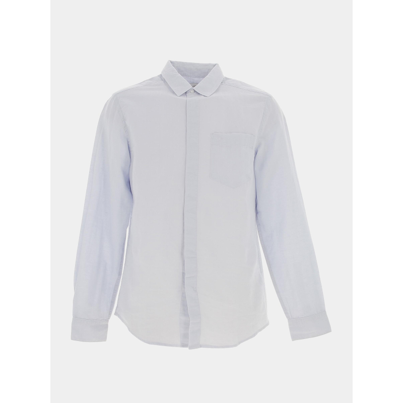 Chemise en lin bleu clair homme - Calvin Klein