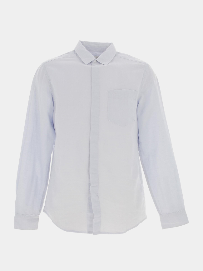 Chemise en lin bleu clair homme - Calvin Klein