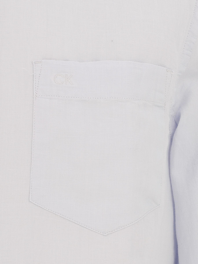 Chemise en lin bleu clair homme - Calvin Klein