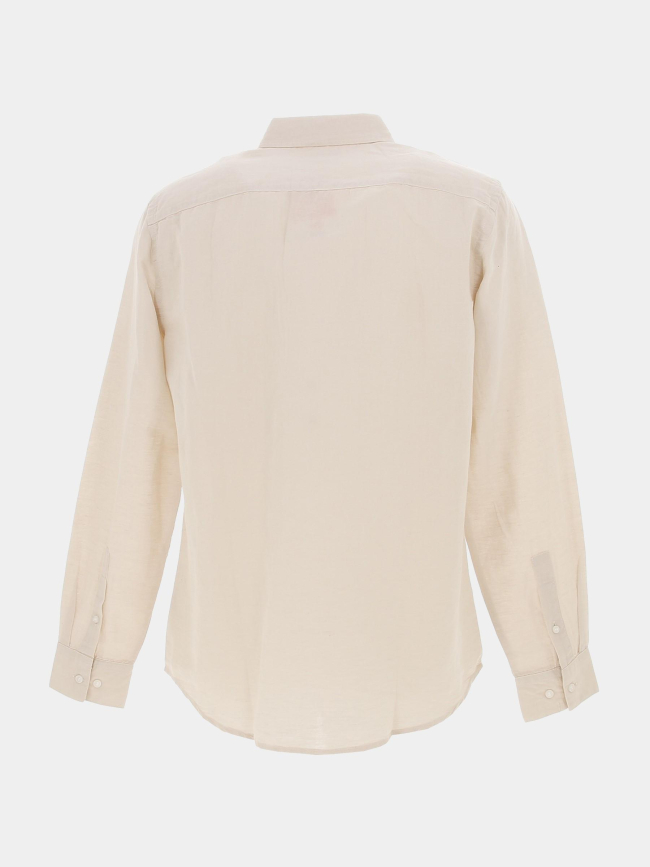 Chemise en lin beige homme - Calvin Klein