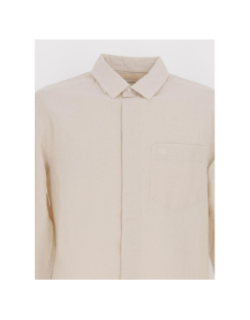 Chemise en lin beige homme - Calvin Klein