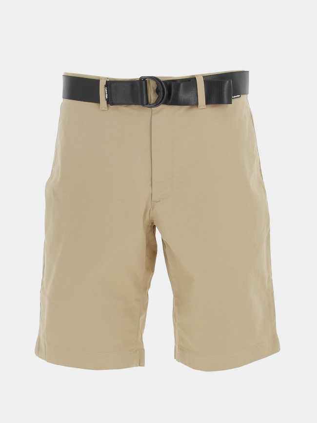 Short modern twill slim beige homme - Calvin Klein