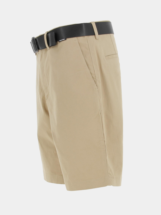 Short modern twill slim beige homme - Calvin Klein