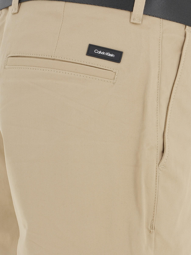 Short modern twill slim beige homme - Calvin Klein