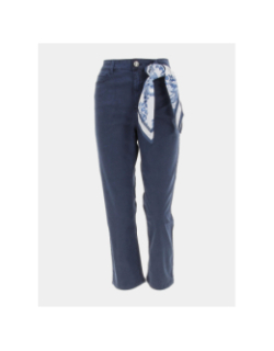 Jean skinny 7/8 capri foulard bleu marine femme - Guess