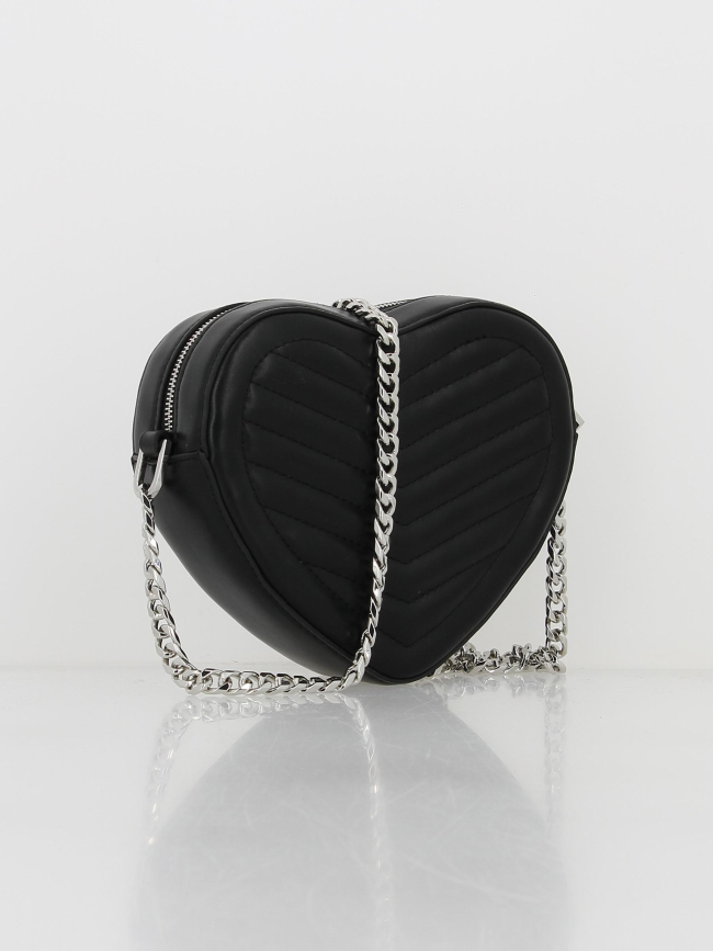 Sac bandoulière coeur jodie noir femme - Hugo