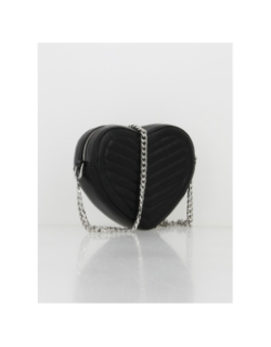 Sac bandoulière coeur jodie noir femme - Hugo