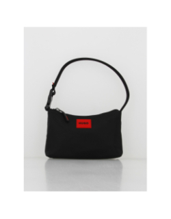 Sac à main ethon hobo étiquette rouge noir femme - Hugo