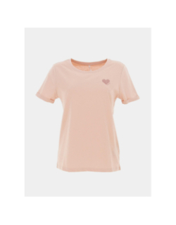 T-shirt kita life coeur rose femme - Only