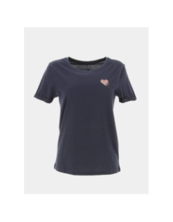 T-shirt kita life coeur bleu marine femme - Only