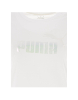 T-shirt essential holographique blanc femme - Puma