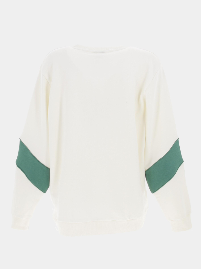 Sweat swansea blanc vert femme - Ellesse