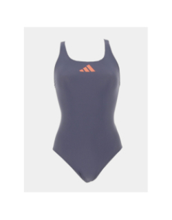 Maillot de bain de natation 1 pièce 3 bars violet femme - Adidas