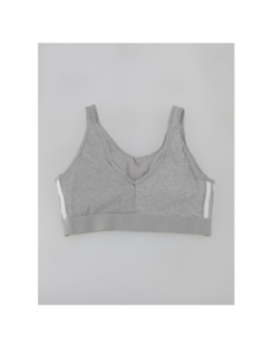 Brassière de sport 3 stripes gris chiné femme - Adidas