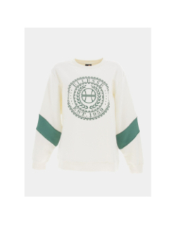 Sweat swansea blanc vert femme - Ellesse