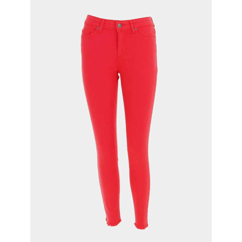 Jean skinny blush cropped rouge femme - Only