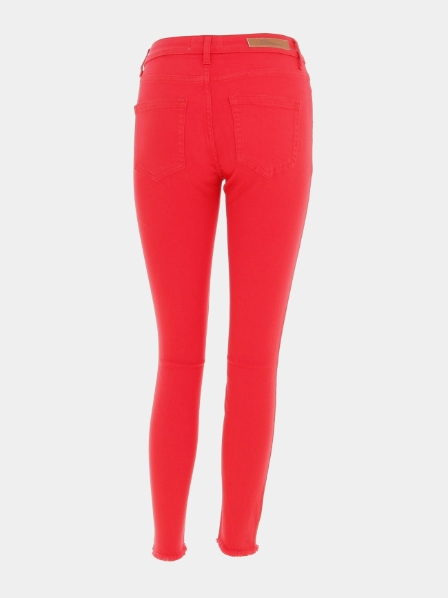 Jean skinny blush cropped rouge femme - Only