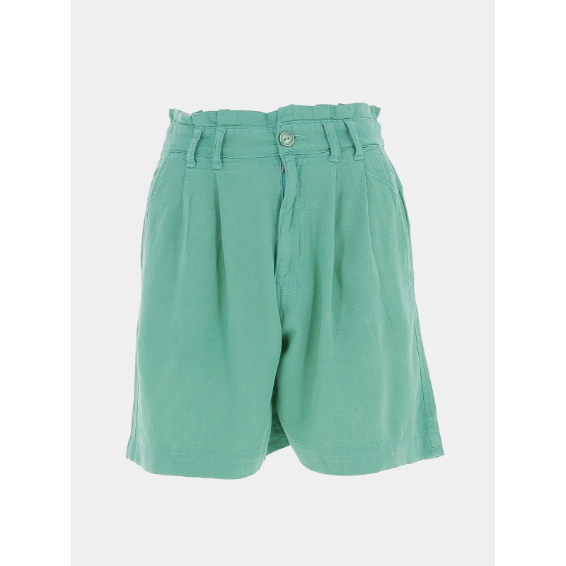 Short fluide en lin eloise vert femme - Teddy Smith