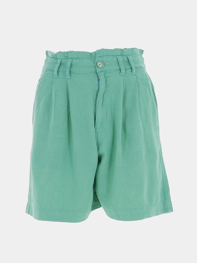 Short fluide en lin eloise vert femme - Teddy Smith