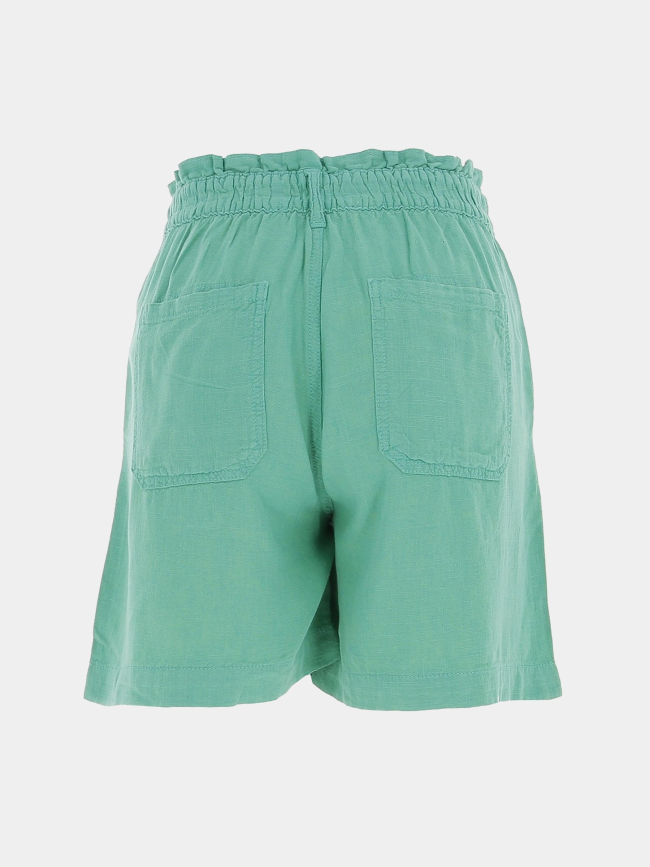 Short fluide en lin eloise vert femme - Teddy Smith