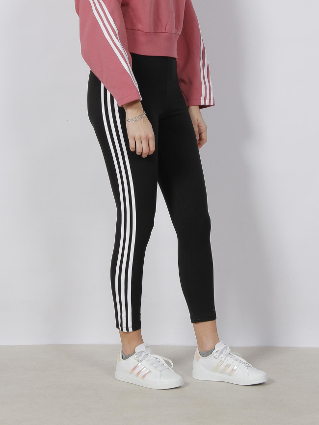 Legging taille haute 3 stripes noir femme - Adidas