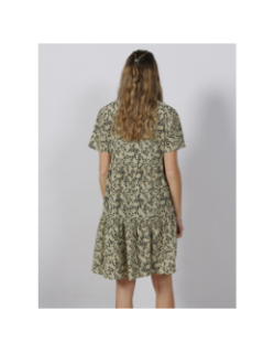 Robe piper animal vert femme - Jacqueline De Yong