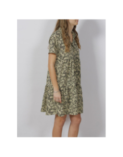 Robe piper animal vert femme - Jacqueline De Yong