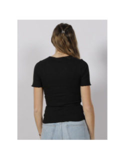 T-shirt fransiska côtelé noir femme - Jacqueline De Yong