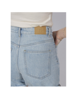 Short en jean taille haute mom roller bleu femme - Teddy Smith