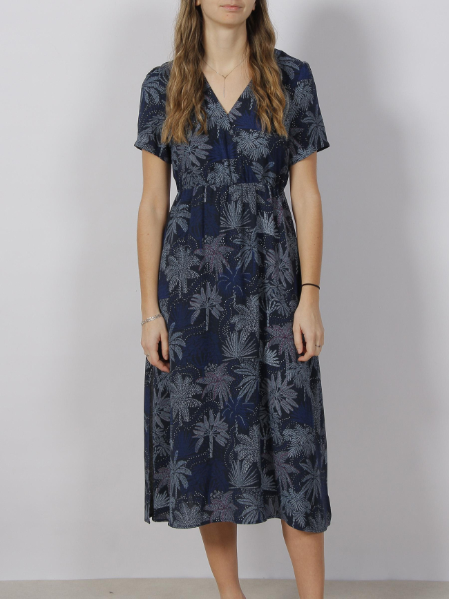 Robe midi fendu missa bleu marine femme - Teddy Smith