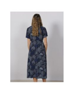 Robe midi fendu missa bleu marine femme - Teddy Smith