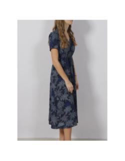 Robe midi fendu missa bleu marine femme - Teddy Smith