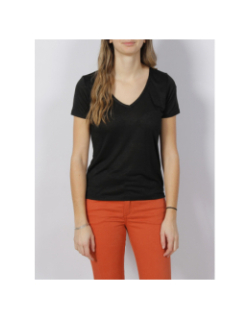 T-shirt col v pertel noir femme - Sun Valley