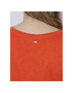 T-shirt studios logo brodé orange femme - Superdry