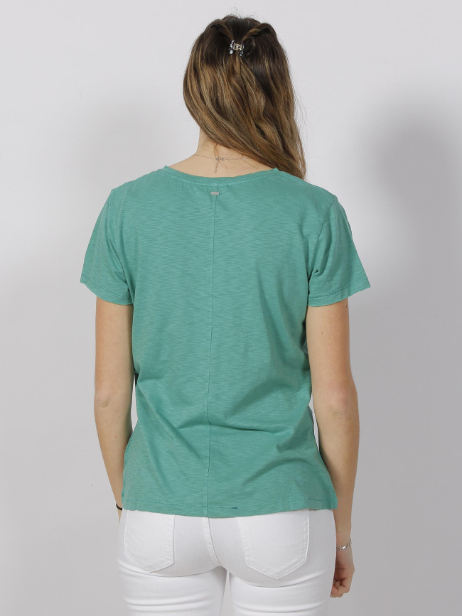 T-shirt studios logo brodé vert femme - Superdry