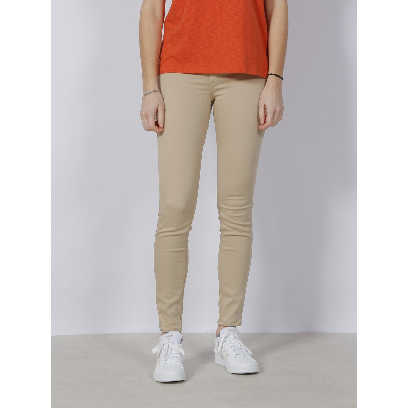 Jean skinny double up one size beige femme - Tiffosi