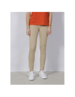 Jean skinny double up one size beige femme - Tiffosi