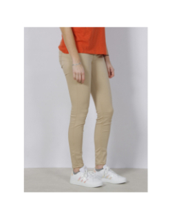 Jean skinny double up one size beige femme - Tiffosi