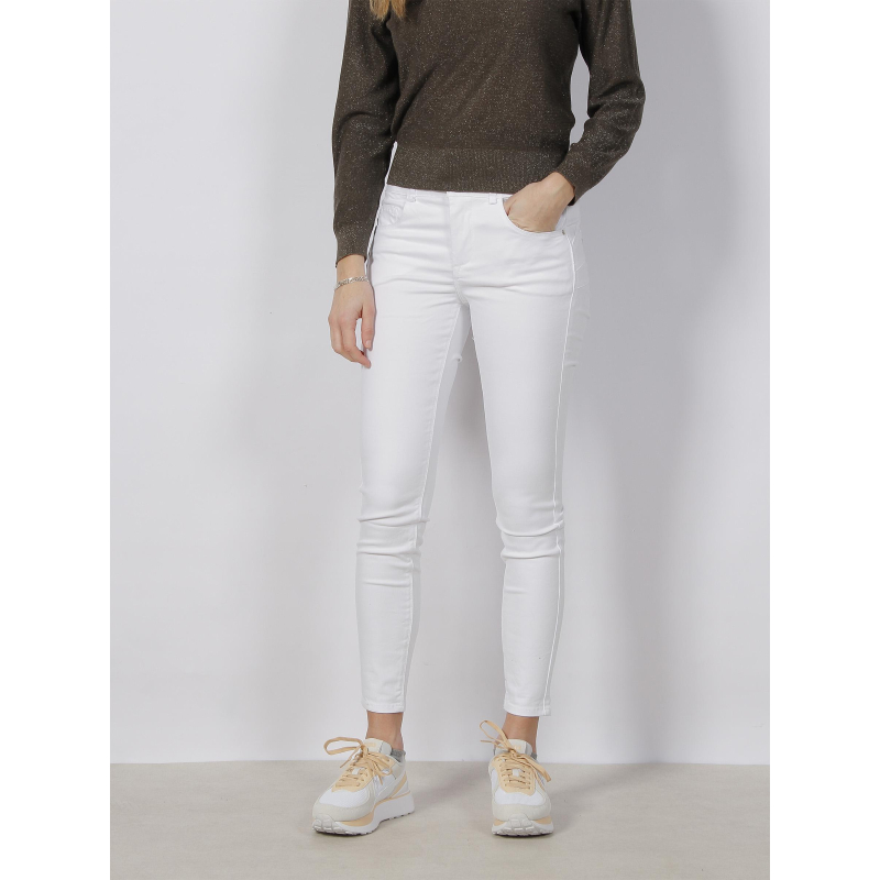 Jean skinny taille haute double up 431 blanc femme - Tiffosi