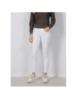 Jean skinny taille haute double up 431 blanc femme - Tiffosi