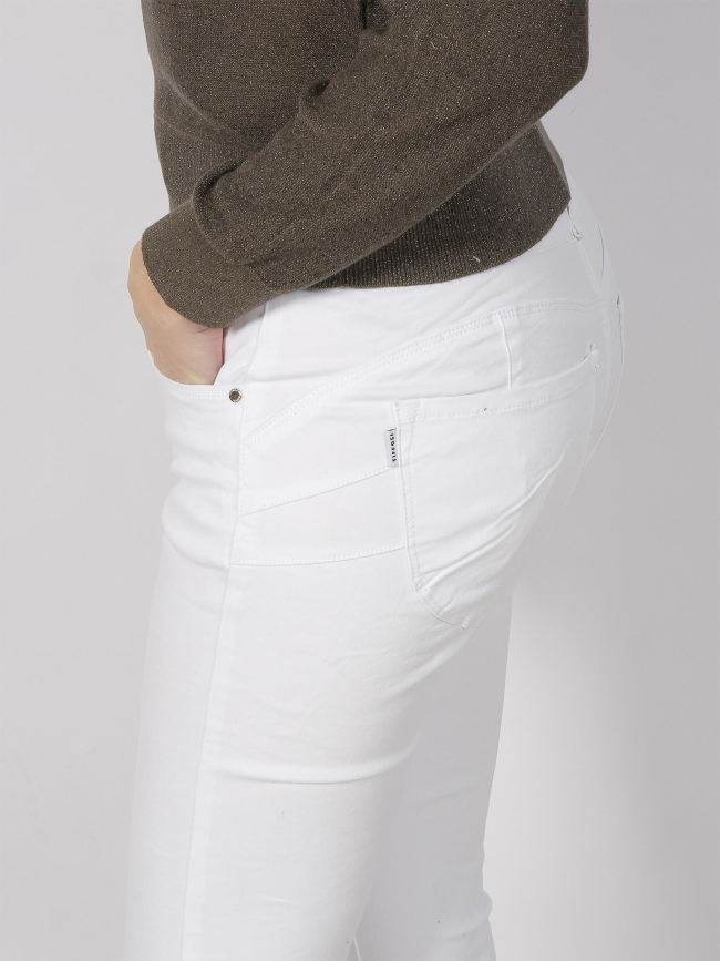 Jean skinny taille haute double up 431 blanc femme - Tiffosi