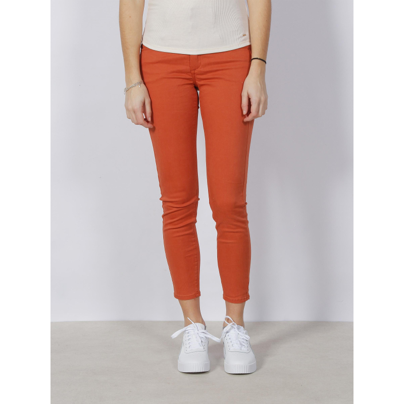 Jean skinny double up orange femme - Tiffosi