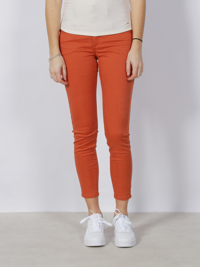 Jean skinny double up orange femme - Tiffosi