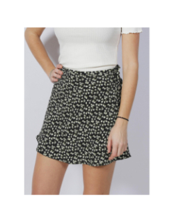 Jupe short à fleurs roseli noir femme - Tiffosi