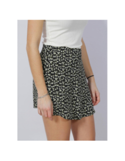 Jupe short à fleurs roseli noir femme - Tiffosi