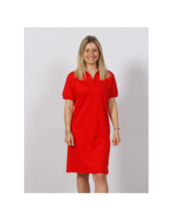 Robe polo droite relaxed rouge femme - Tommy Hilfiger