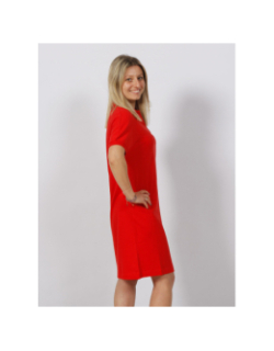 Robe polo droite relaxed rouge femme - Tommy Hilfiger